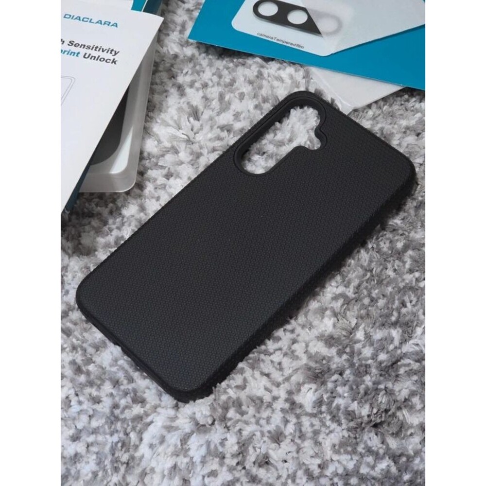 NWT Samsung Galaxy S24 Plus Rugged Black Case & Screen Protector Bundle Kit